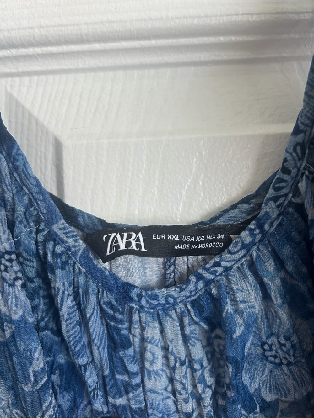 Zara Blue Floral Maxi Dress - Picture 2 of 3